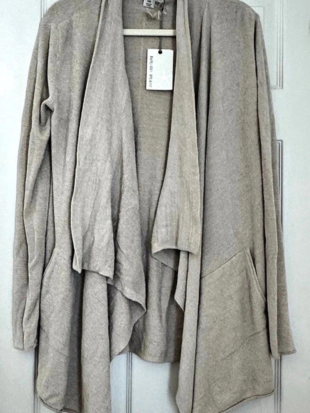 Barefoot Dreams CozyChic Lite Hi/Lo Cardigan in Fog Gray Size Small/Medium